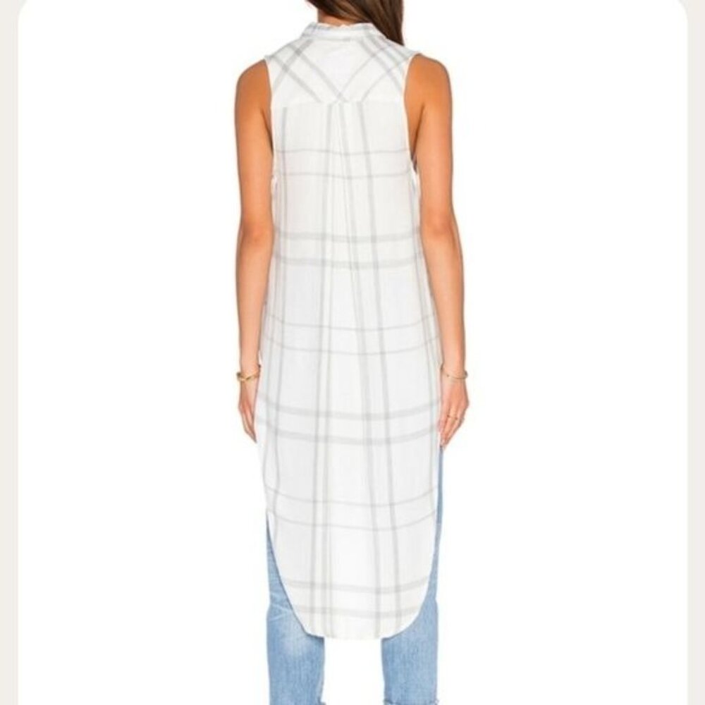Rails X Revolve Jordyn Plaid Tunic Top In White A… - image 2